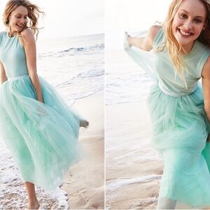 J. Crew Mint Green Tulle Ball Skirt